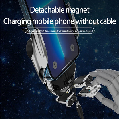 Magnetisk Mobilholder til Bil med Trådløs Opladning og Autosensor