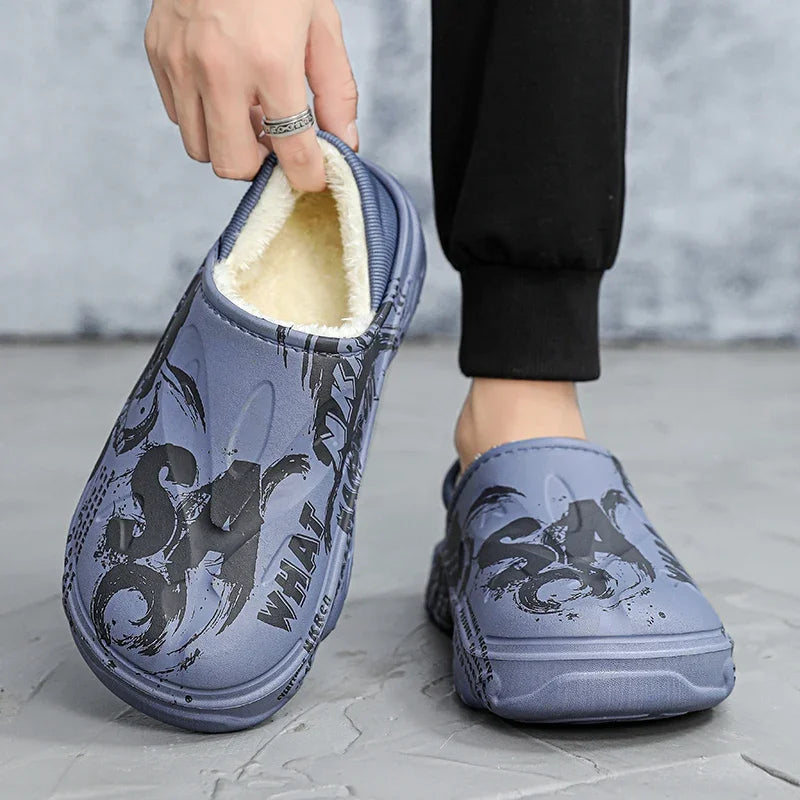 Varme Vinterhjemmesko til Mænd – Til Indendørs og Udendørs Brug