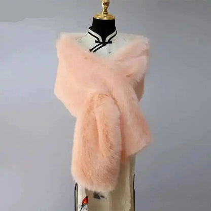 Vintersjal i Imiteret Pels til Kvinder