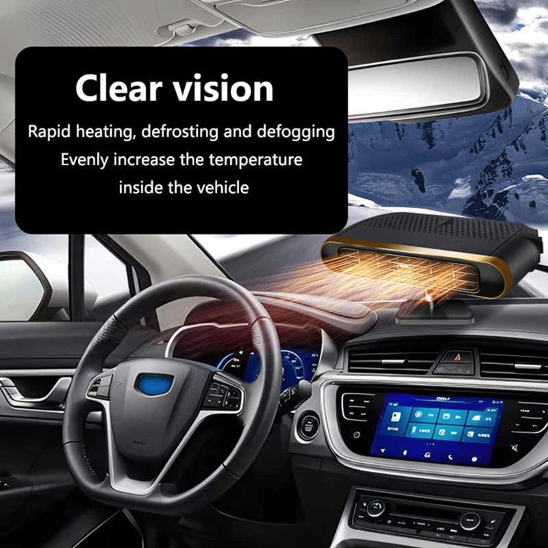 200W 12V Bilvarmer Ventilator Vinduesafdugning