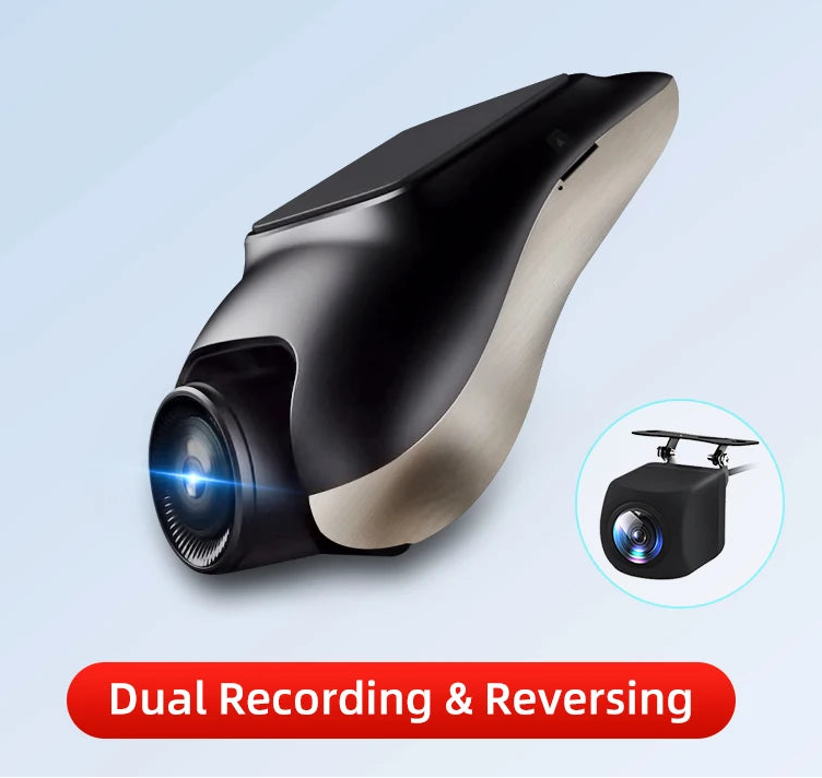 720P Mini Dashcam med ADAS og Bakkamera