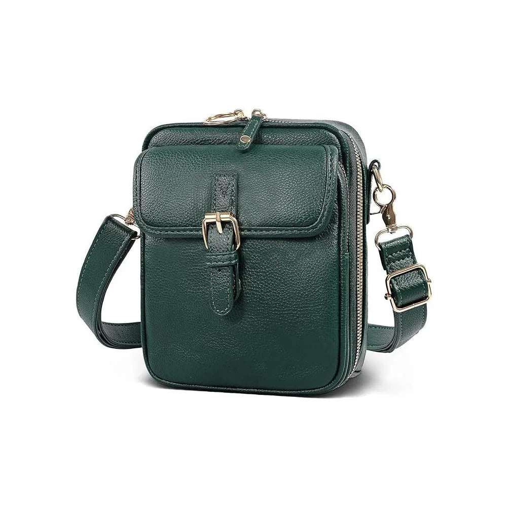 Stor Læder Crossbody Taske til Kvinder