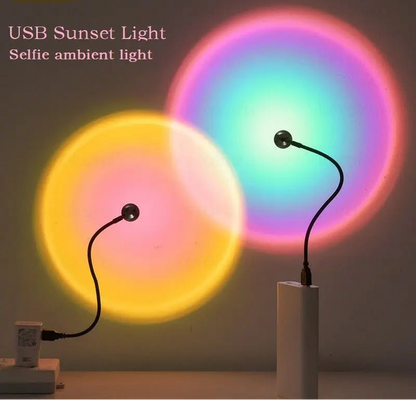 USB Solnedgang Regnbue LED Stemningsnatlys