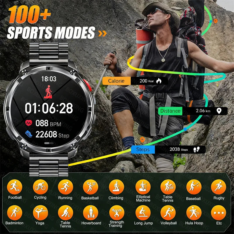 GPS-Smartwatch med Kompas og Sportssporing