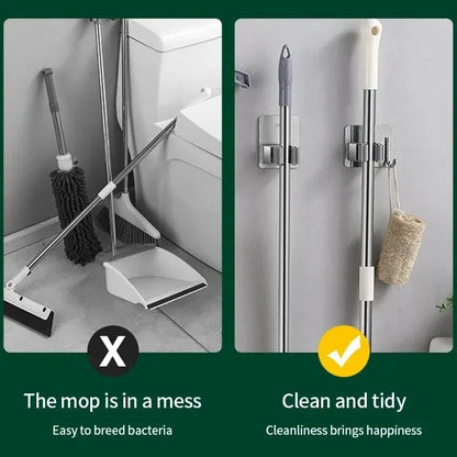 Vægkroge til Opbevaring af Kost og Moppe