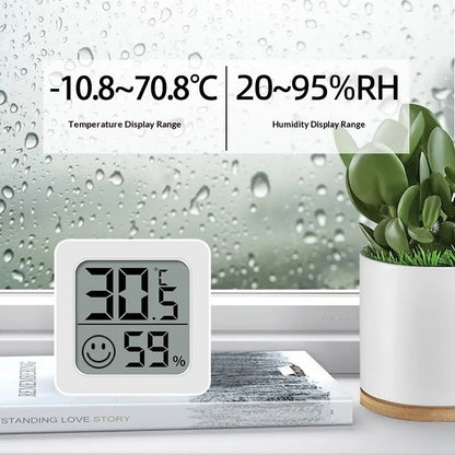 Mini LCD-termometer Hygrometer og Fugtighedsmåler