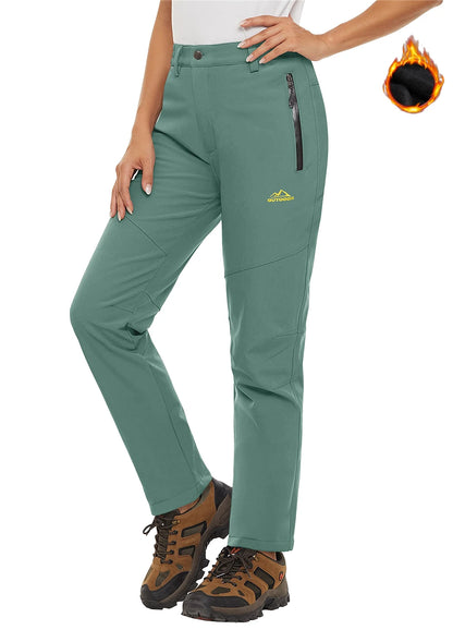Dame Varm Vandtæt Fleece Vinterbukser