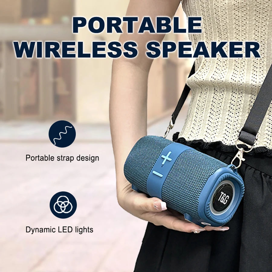 Bærbar Bluetooth-højttaler FM-radio Dyb Baslyd