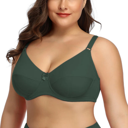 Plus Size Bøjle-BH til Kvinder (Uforet, uden indlæg)