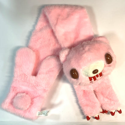 Lyserød Gloomy Bear Plys Halstørklæde