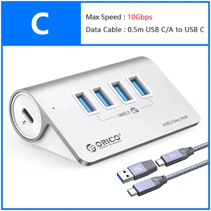 USB C Hub med PD60W Opladning og Flere Porte