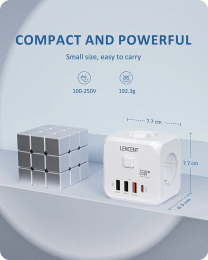 7-i-1 Power Strip Vægstik