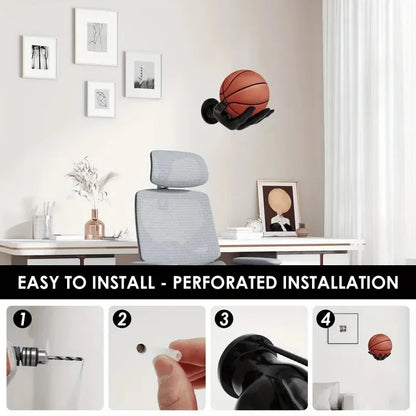 Håndformet Vægmonteret Sportsboldholder