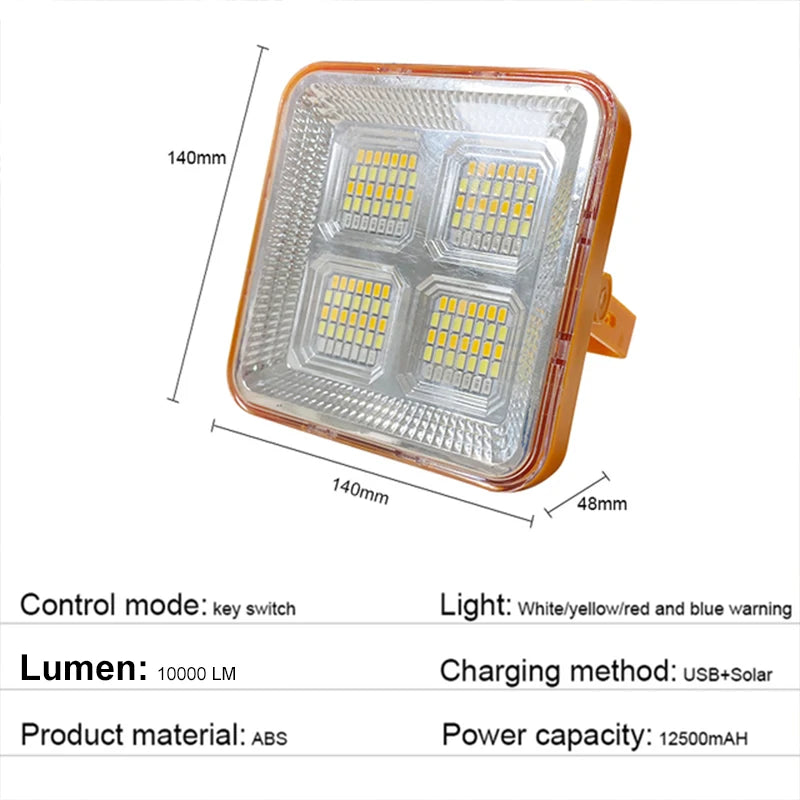 USB Genopladelig LED Solcelleprojektør