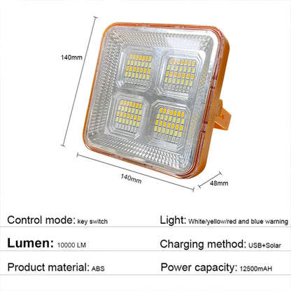 USB Genopladelig LED Solcelleprojektør