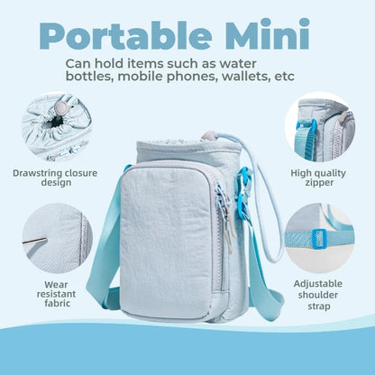 Lille Nylon Crossbody Taske med Flaskelomme