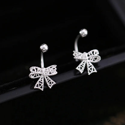 Sølv Sløjfe Ørestikker til Kvinder