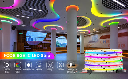 FCOB RGB LED Strip Lys