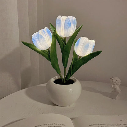 Dekorativ LED Tulipan Natlampe