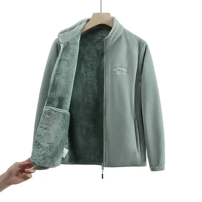 Tyk Fleece Vinterjakke med Lynlås til Kvinder