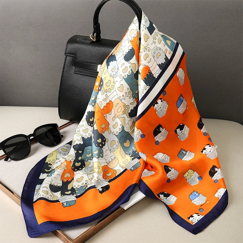 Silke Satin Tørklæde til Kvinder