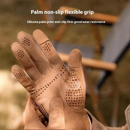 Varme Ruskind Vinterhandsker med Touchscreen til Mænd