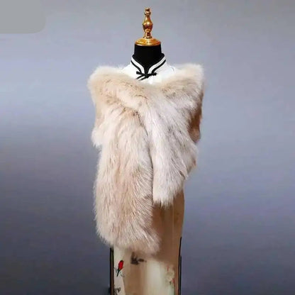 Vintersjal i Imiteret Pels til Kvinder