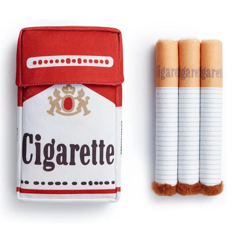 Sjov Plysdyr Hundelegetøj – Cigaret Design