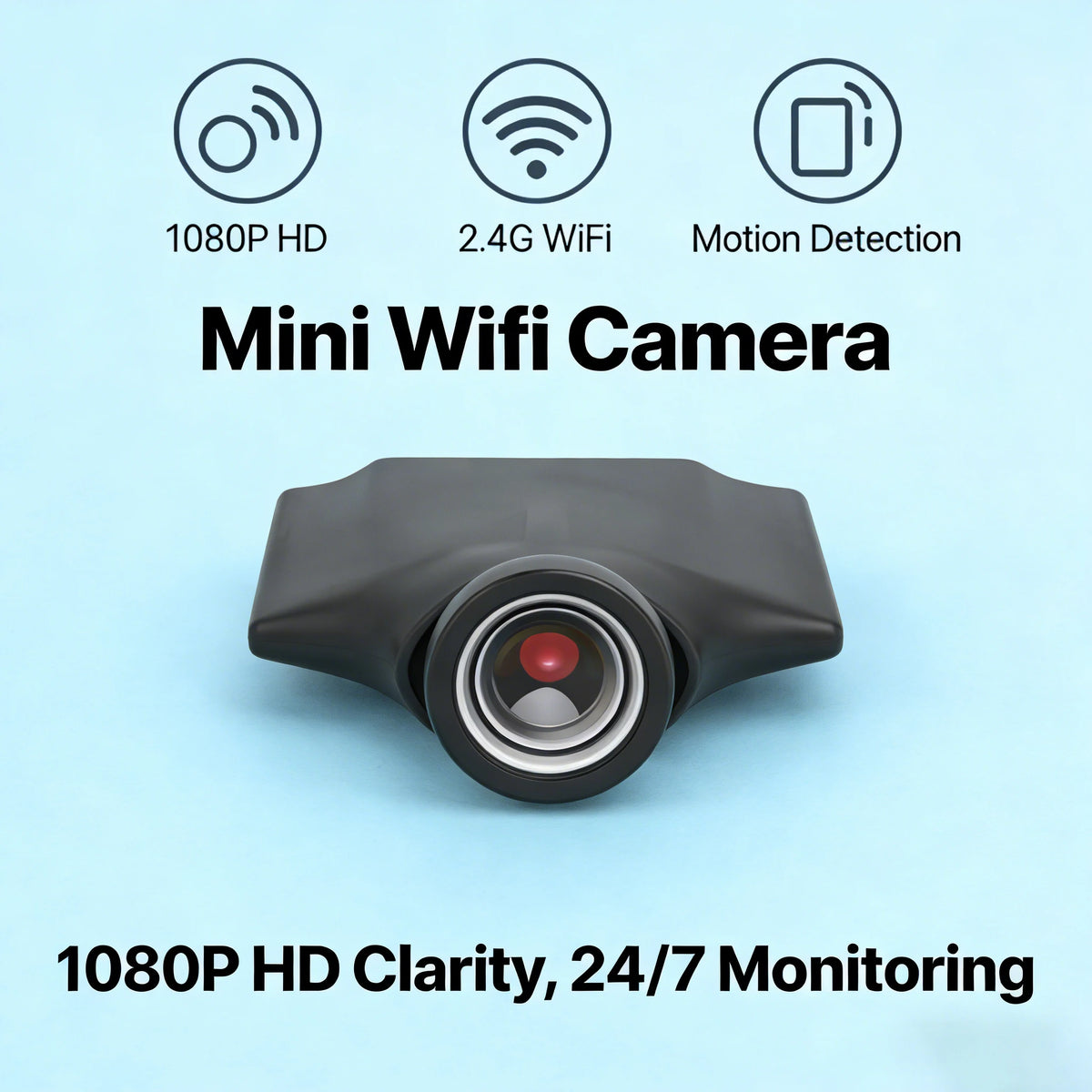 1080P Mini WiFi-Kamera med Bevægelsesregistrering