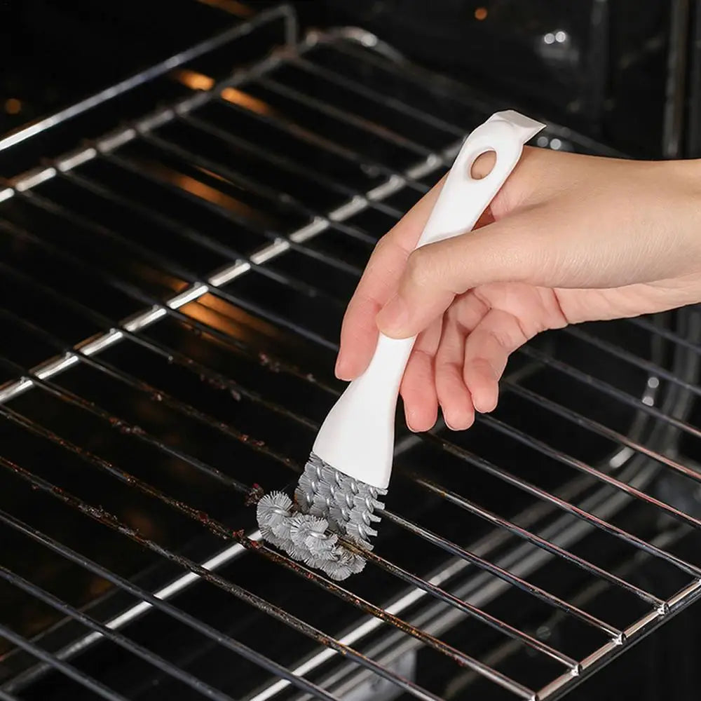 2 Stk. V-Formede Grillbørster med Skraber