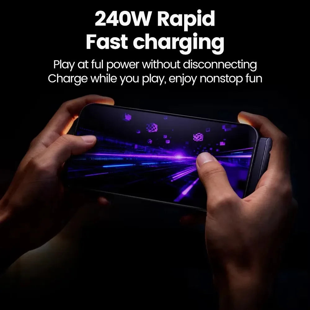 240W USB til USB-C Hurtigopladningskabel med Holder