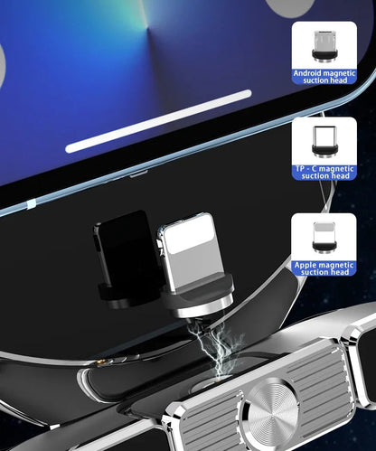 Magnetisk Mobilholder til Bil med Trådløs Opladning og Autosensor