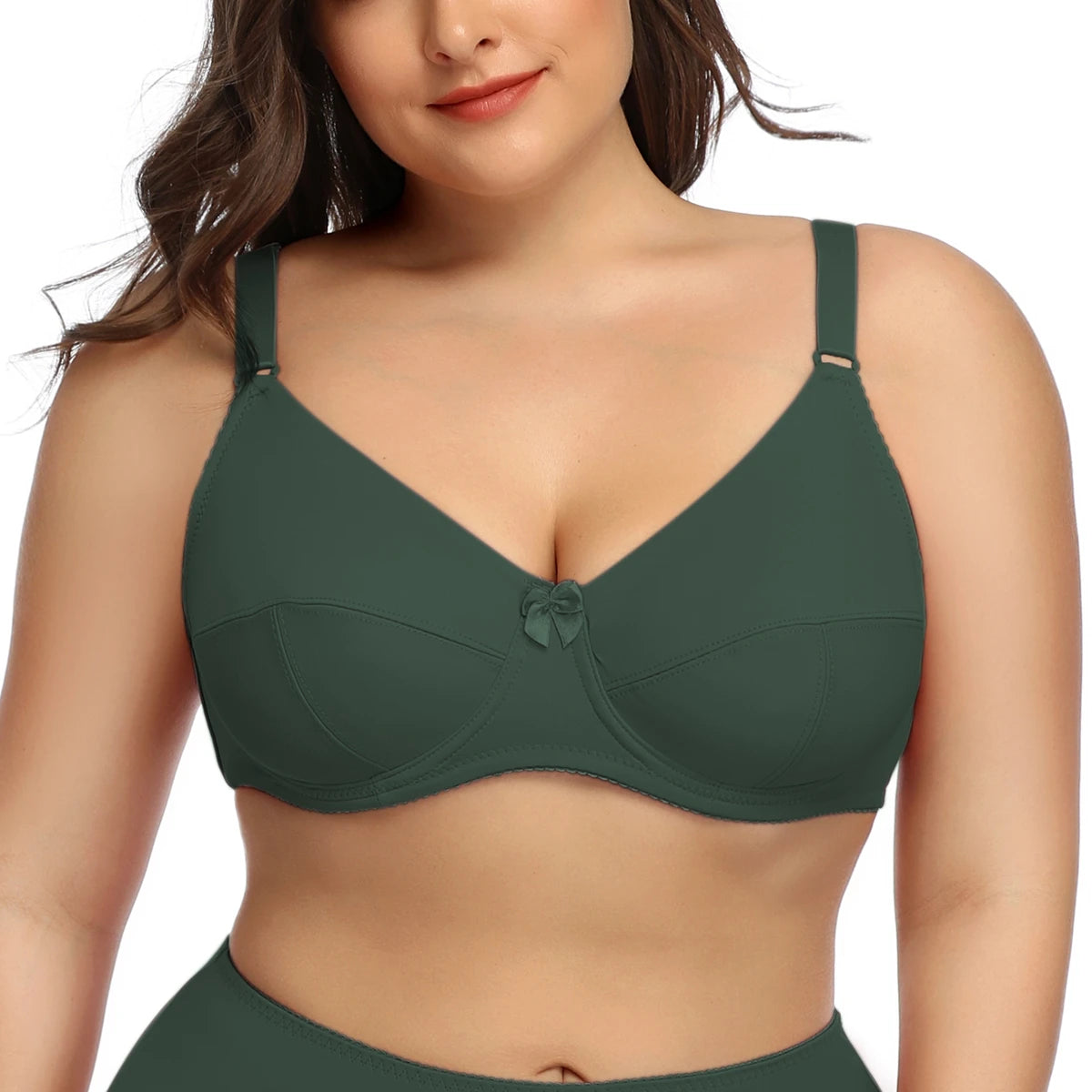 Plus Size Bøjle-BH til Kvinder (Uforet, uden indlæg)