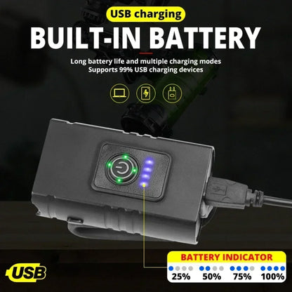 Type-C Genopladelig LED Cykellygte