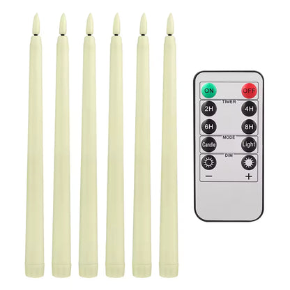 Flammefri LED Stearinlys med Fjernbetjening 6-Pak