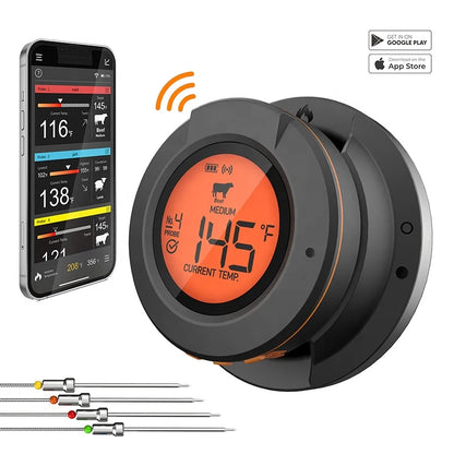 Smart Bluetooth Stegetermometer til Grill, Rygeovn og Ovn – med App-styring