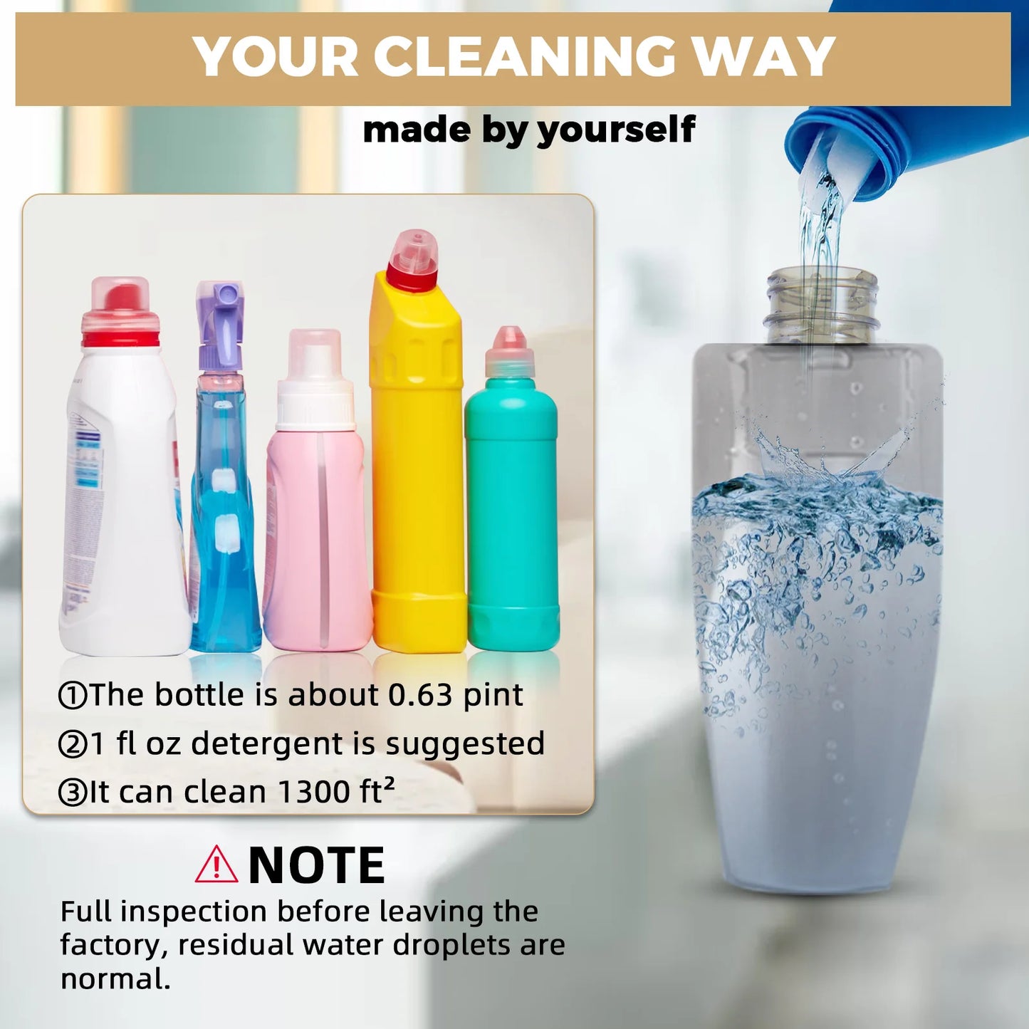 Spraymop- og Kostesæt med Mikrofiberklude