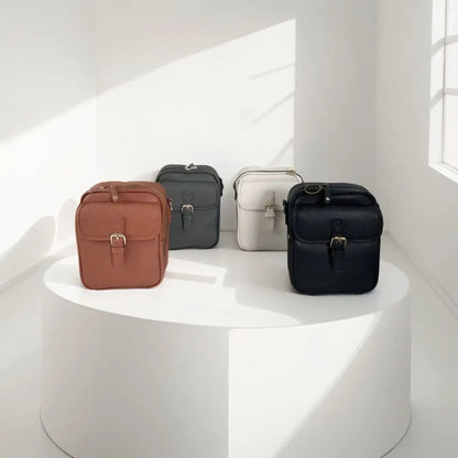 Stor Læder Crossbody Taske til Kvinder