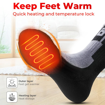Genopladelige Varmestrømper til Vinter med Fjernbetjening