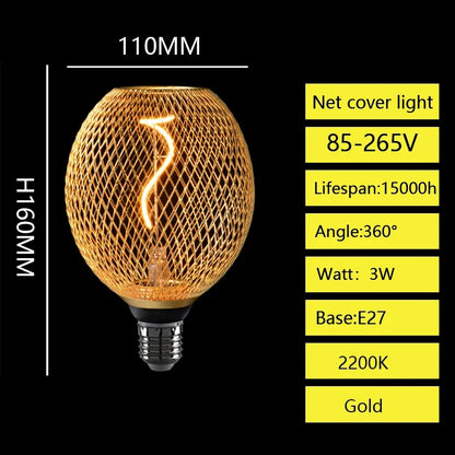 E27 LED-Pære med Metalburdæksel