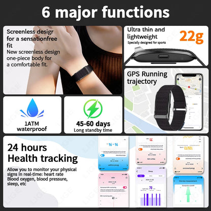 Vandtæt Fitness Smartwatch Uden Skærm