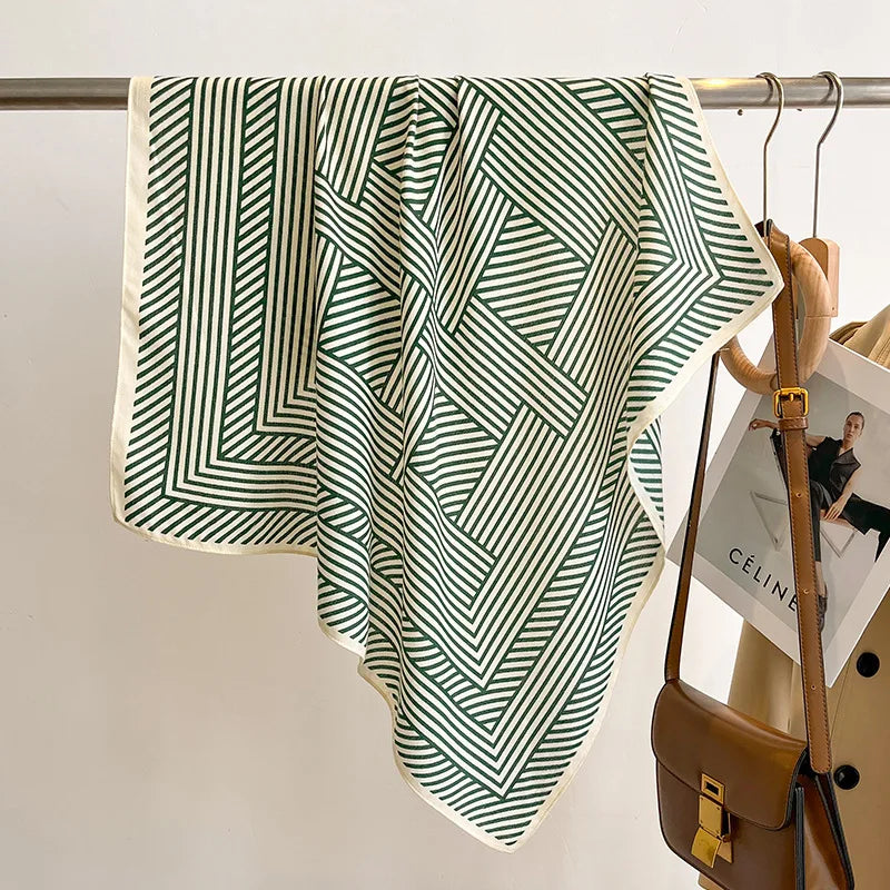 Printet Firkantet Tørklæde til Kvinder