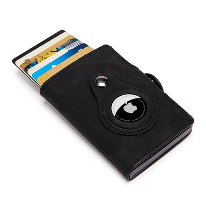 Læderpung med RFID-Blokering og Airtag-Lomme