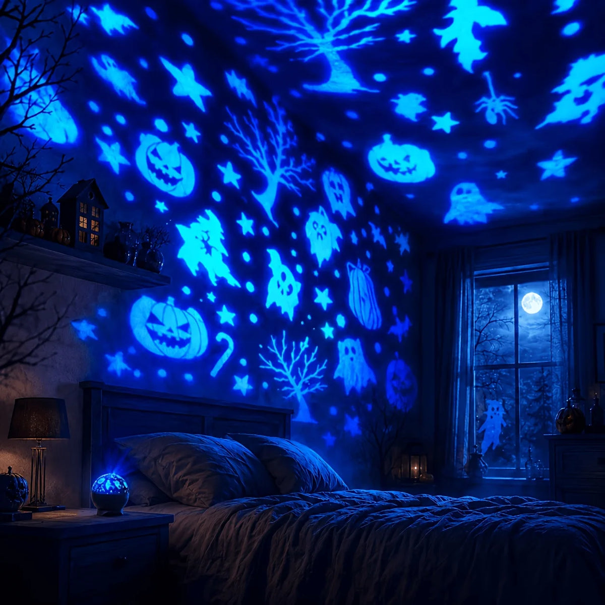 Halloween Spøgelses LED-Projektor Natlampe