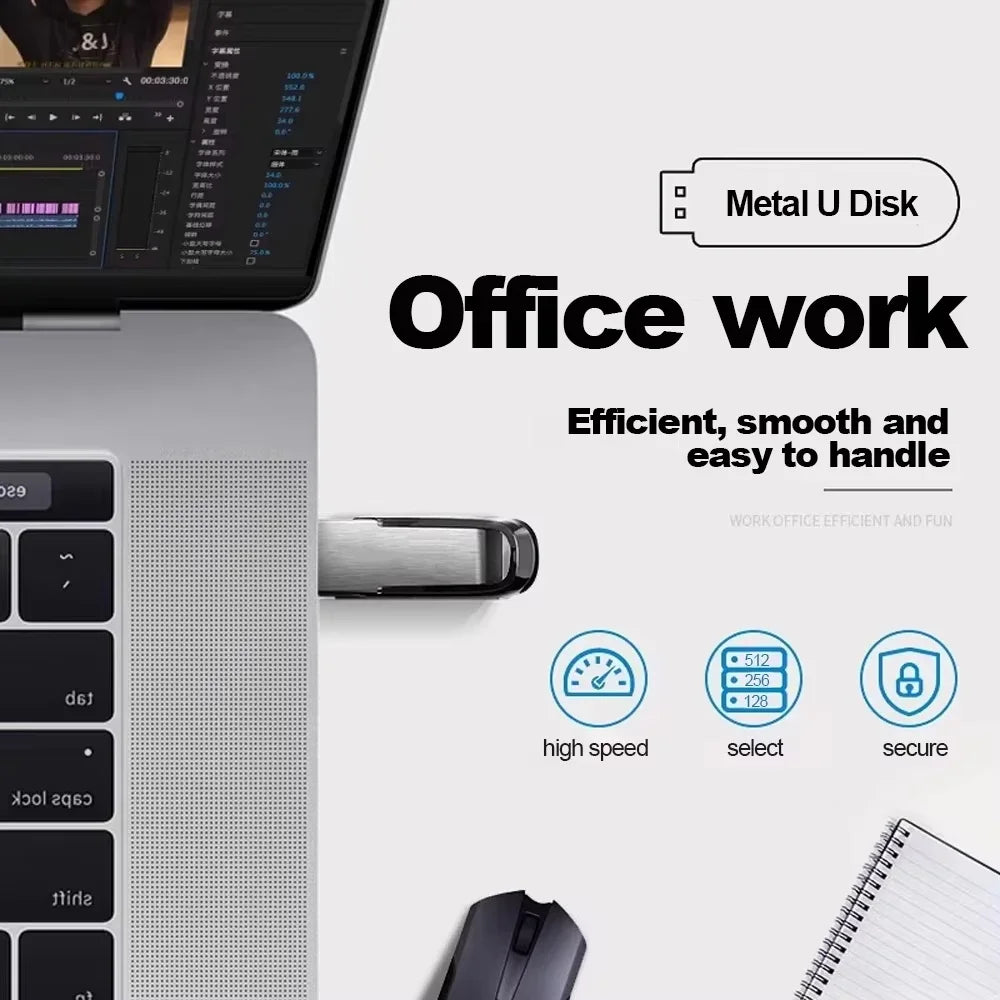 USB 3.0 Mini Metal USB-Drev Højhastighed 128GB–2TB