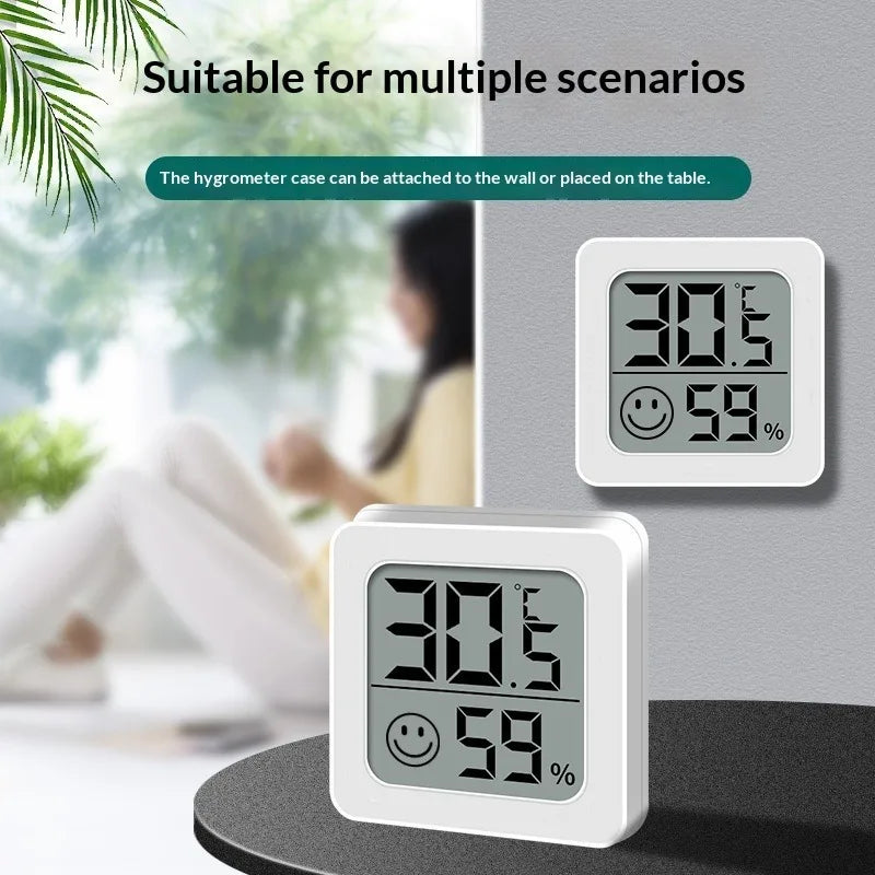 Mini LCD-termometer Hygrometer og Fugtighedsmåler