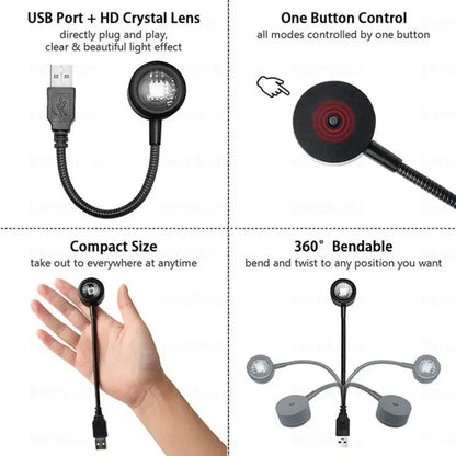 USB Solnedgang Regnbue LED Stemningsnatlys