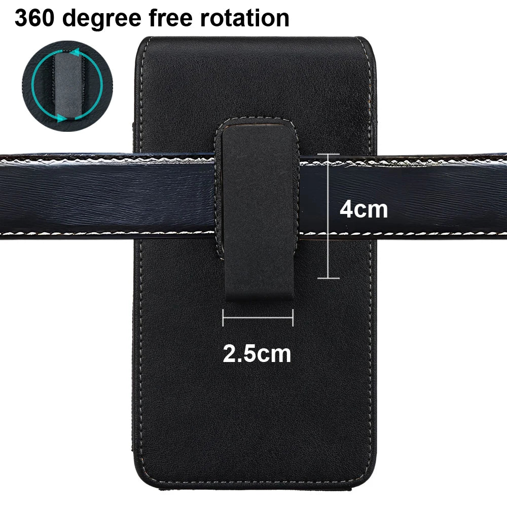 Universel Magnetisk Læder Etui med Bælteklips
