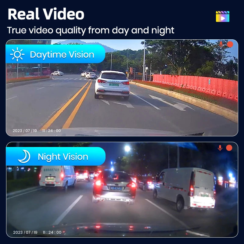 720P Mini Dashcam med ADAS og Bakkamera