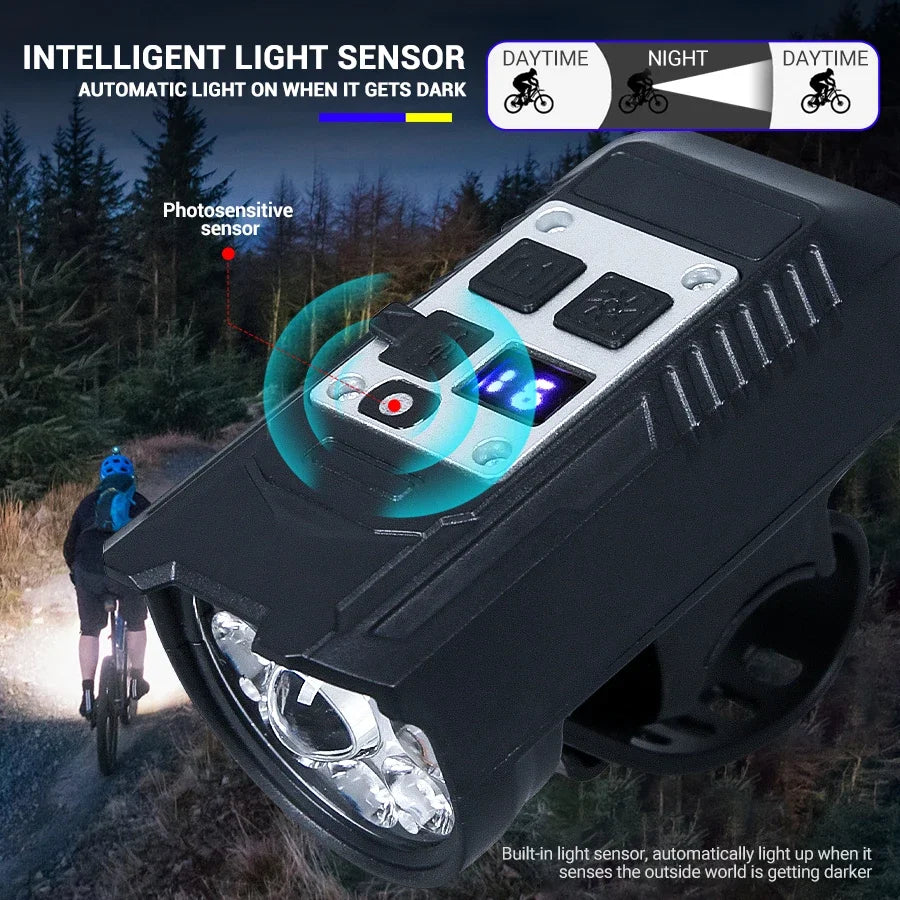 USB Genopladelig Vandtæt LED Cykelforlygte